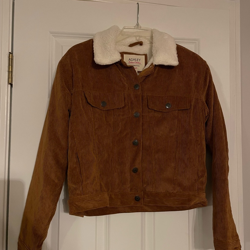 Brown Corduroy Fuzzy Interior Women’s Jacket